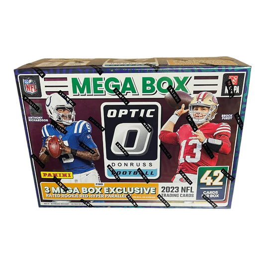 2023 Panini Donruss Optic Football, Hobby Mega Box (Red Hyper Parallels)