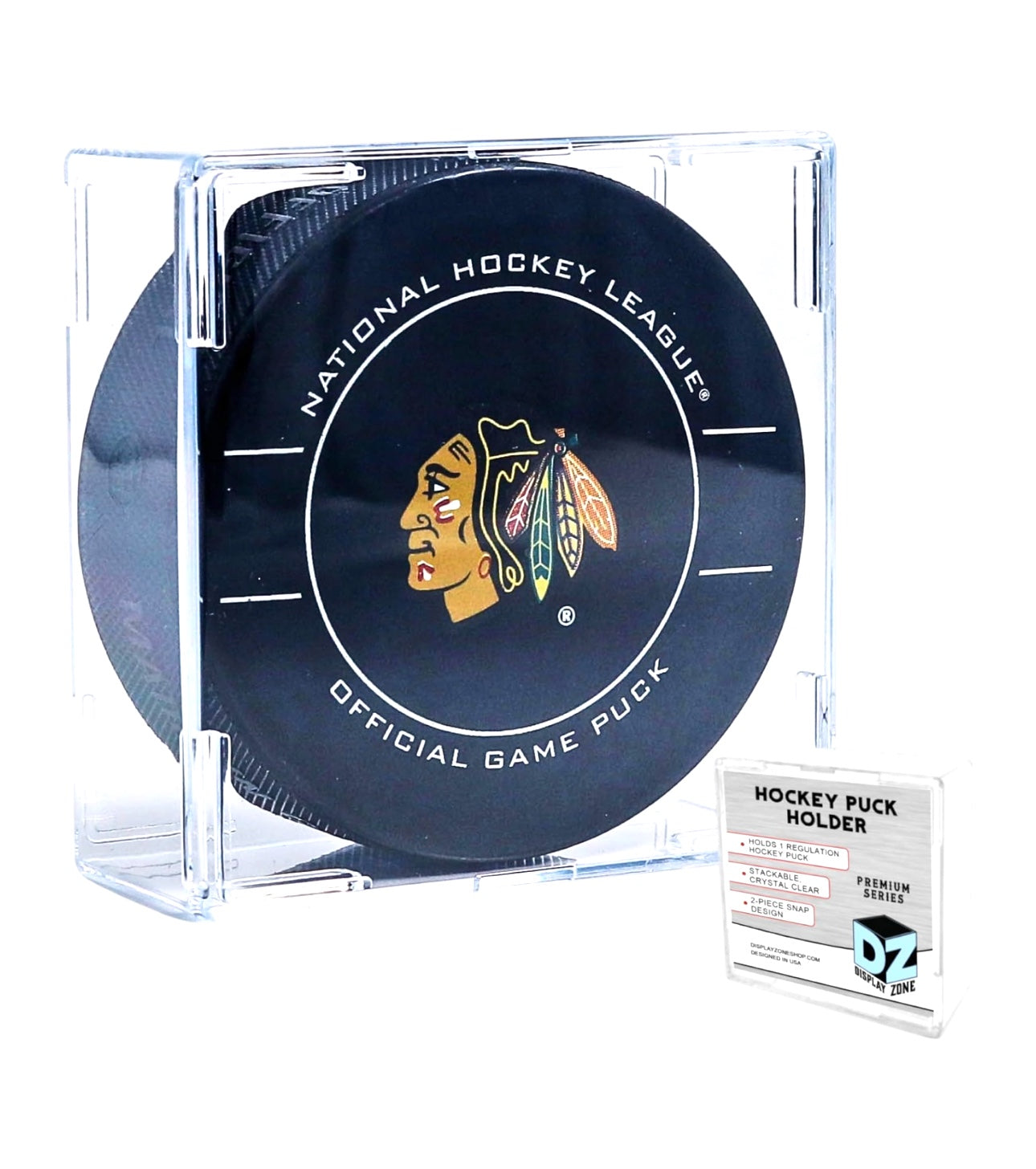Hockey Puck Case, Crystal Clear Puck Holder - Fits Official Size Hockey Puck
