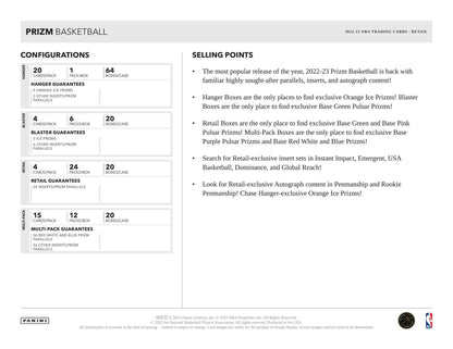 2022-23 Panini Prizm Basketball Retail Pack