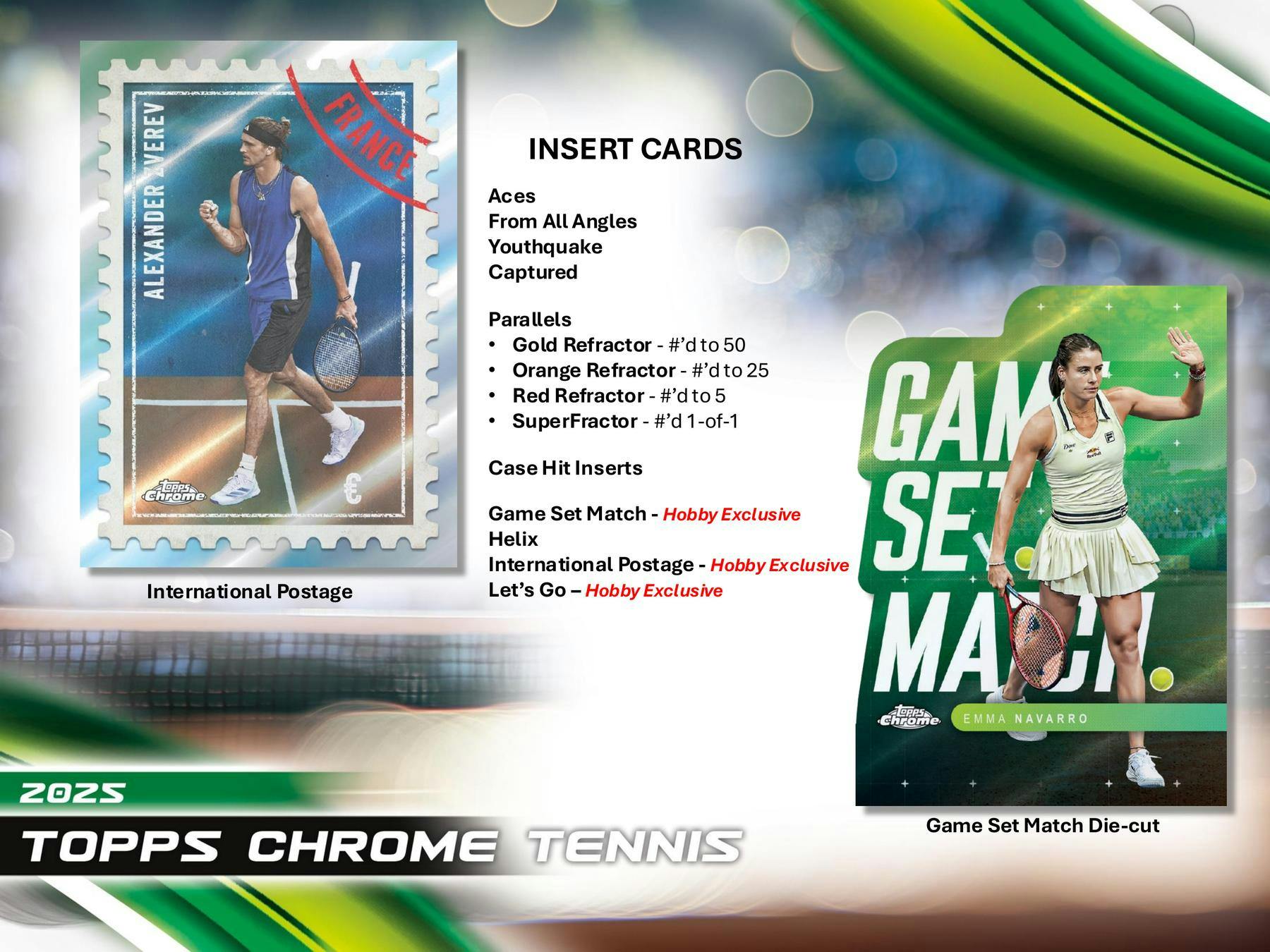 2025 Topps Chrome Tennis Hobby 12-Box Case