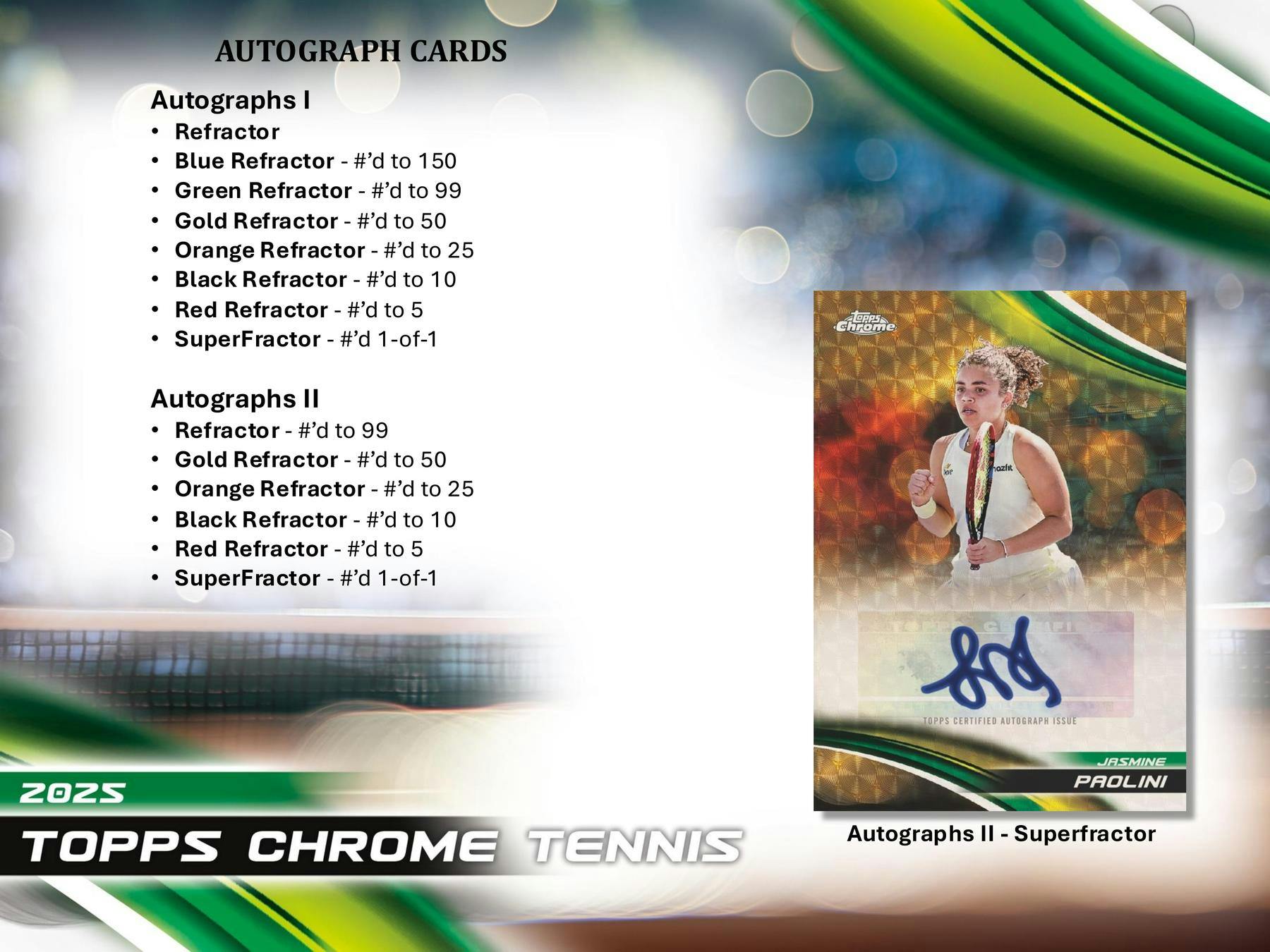 2025 Topps Chrome Tennis Hobby 12-Box Case
