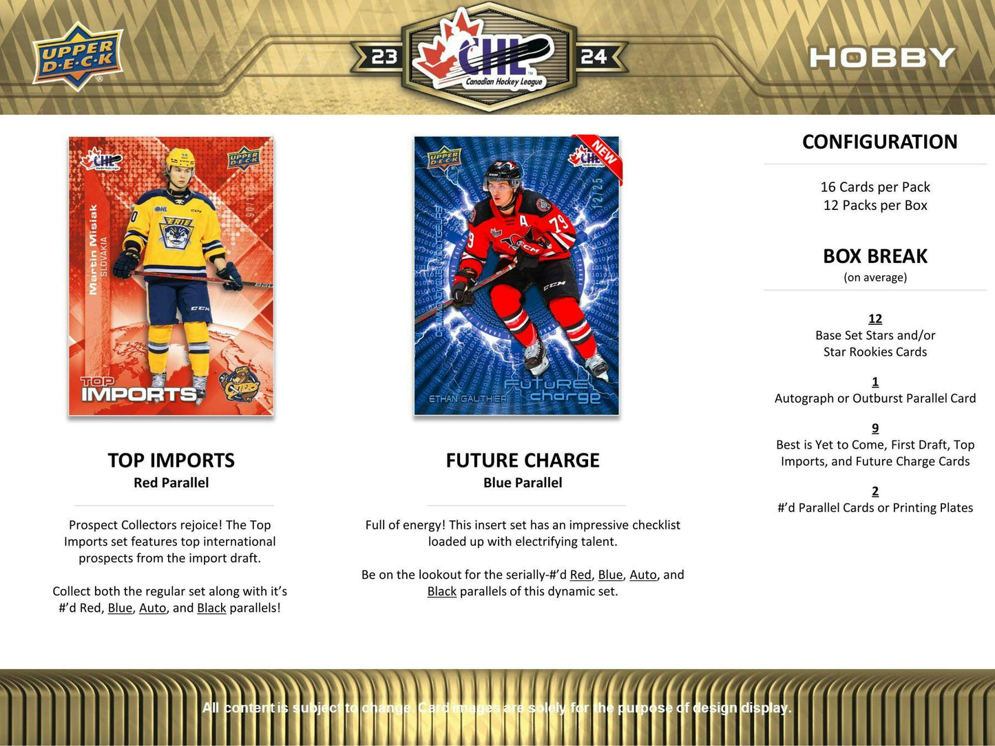 2023-24 Upper Deck CHL Hockey, Hobby Box