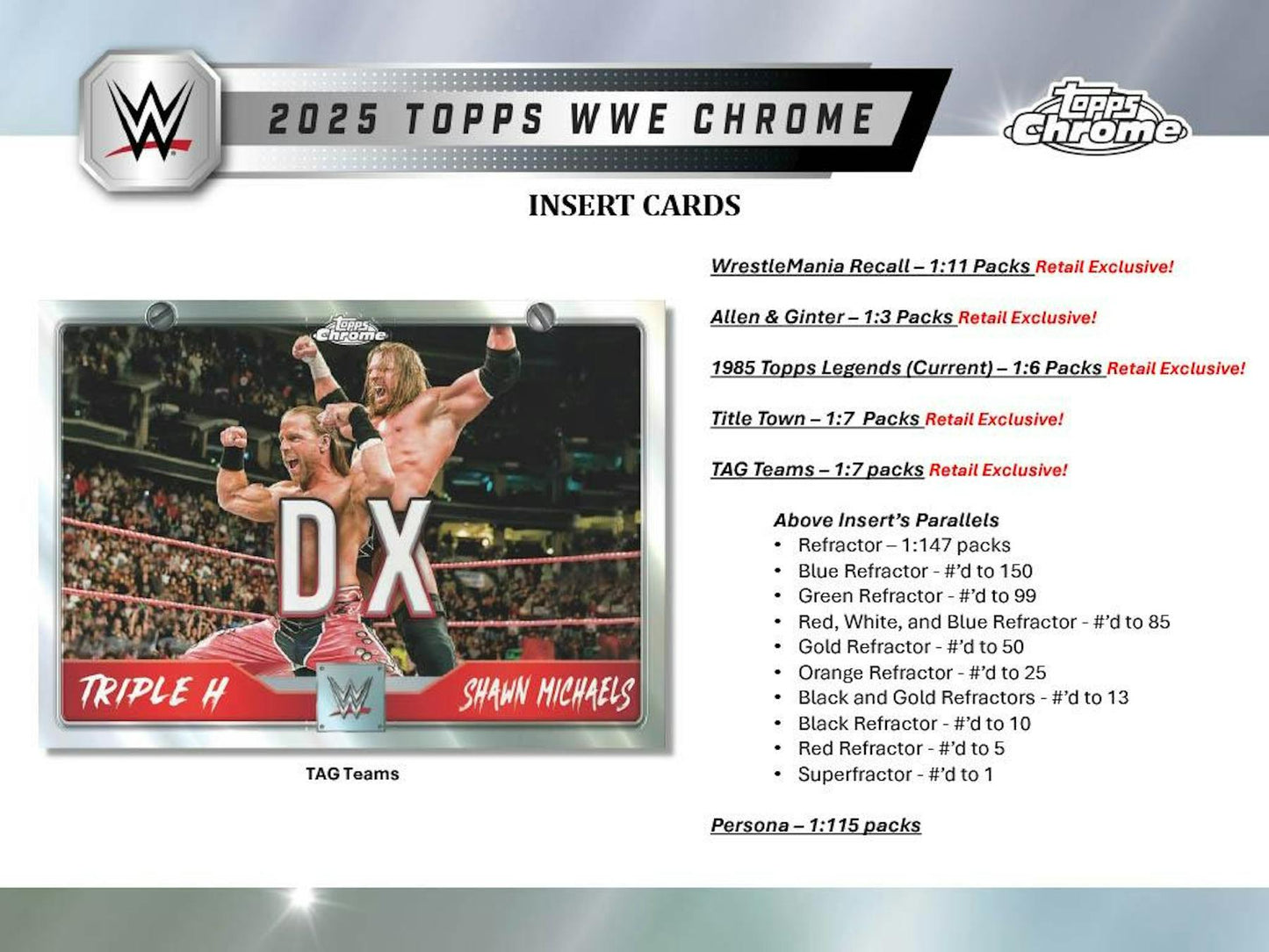 2025 Topps Chrome WWE Wrestling Mega Box