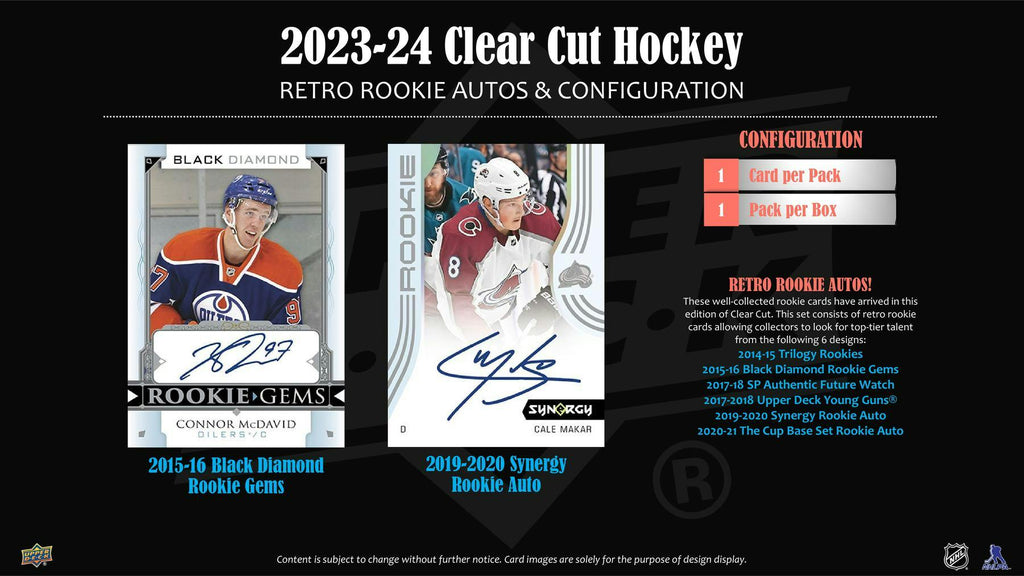 2023-24 Upper Deck Clear Cut Hockey Hobby Box