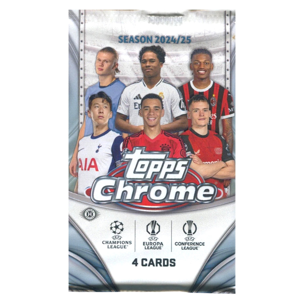 2024-25 Topps Chrome UEFA Club Competitions Soccer Hobby Pack
