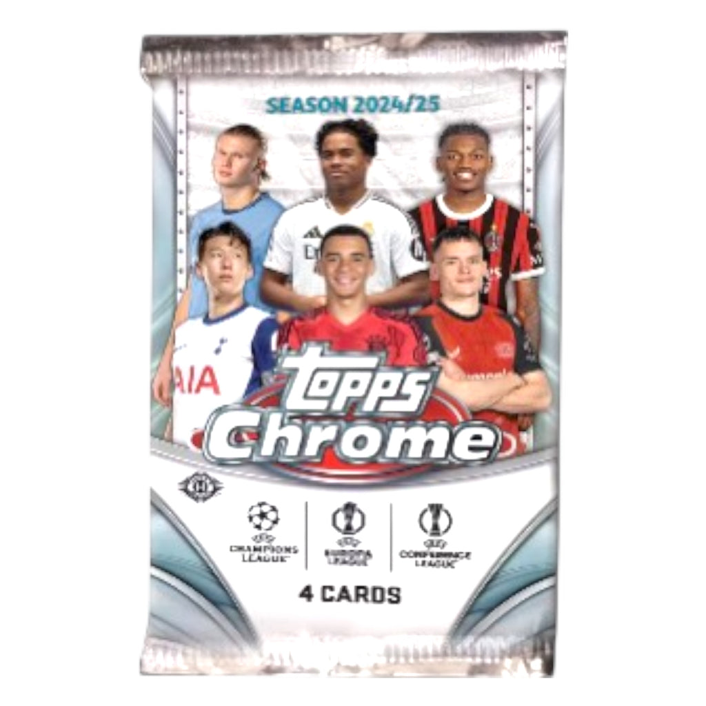 2024-25 Topps Chrome UEFA Club Competitions Soccer Hobby Pack