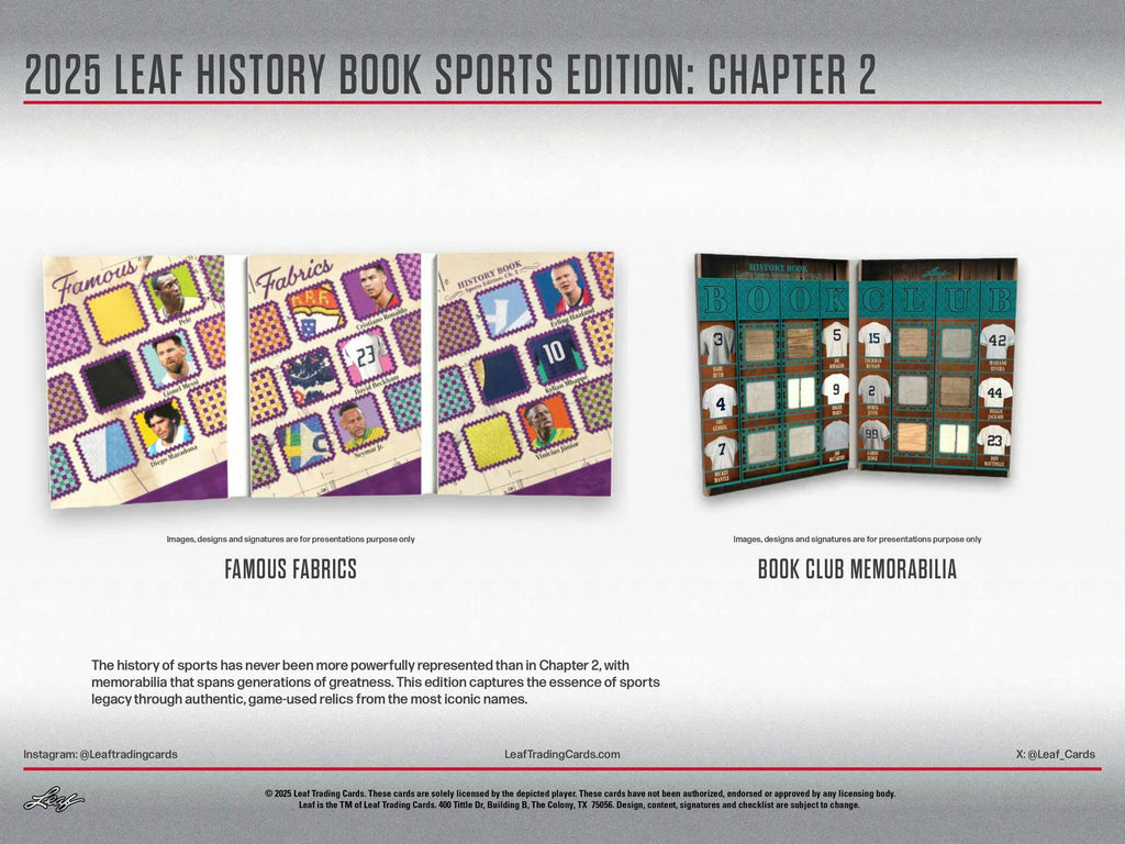 2025 Leaf History Book Sports Edition: Chapter 2 10-Box Hobby Case