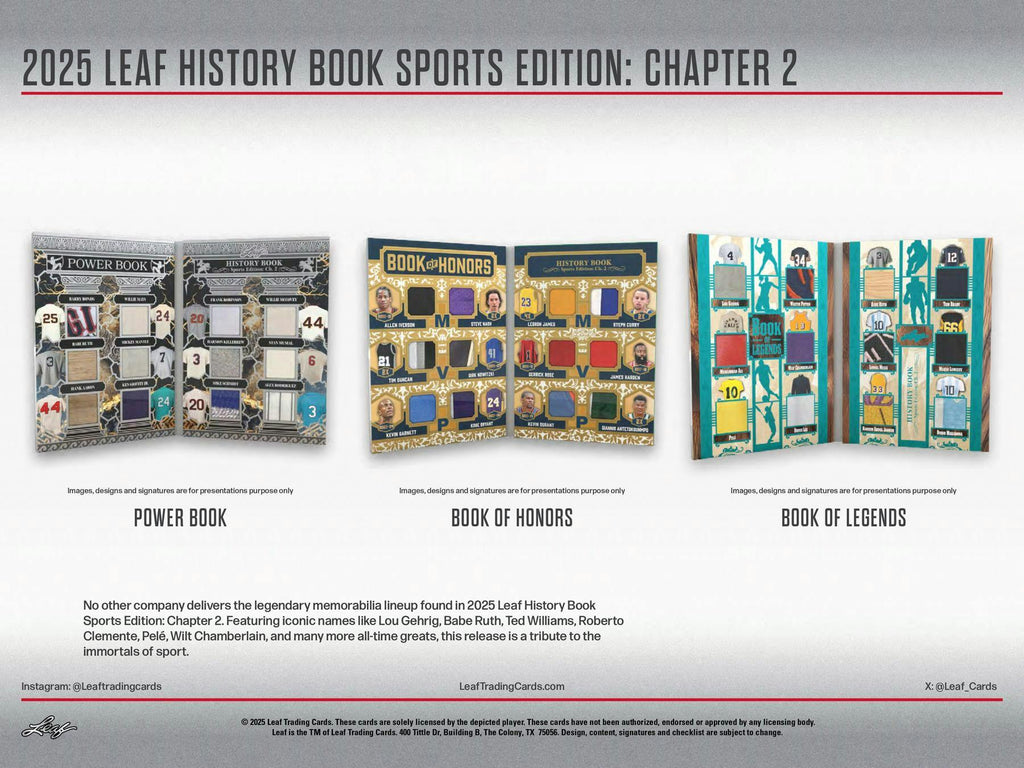 2025 Leaf History Book Sports Edition: Chapter 2 10-Box Hobby Case