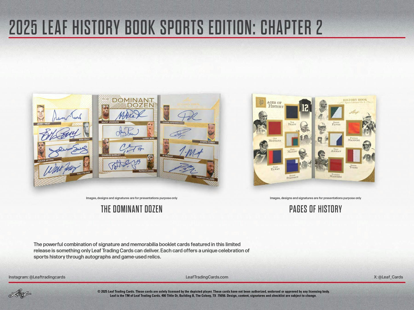 2025 Leaf History Book Sports Edition: Chapter 2 Hobby Box