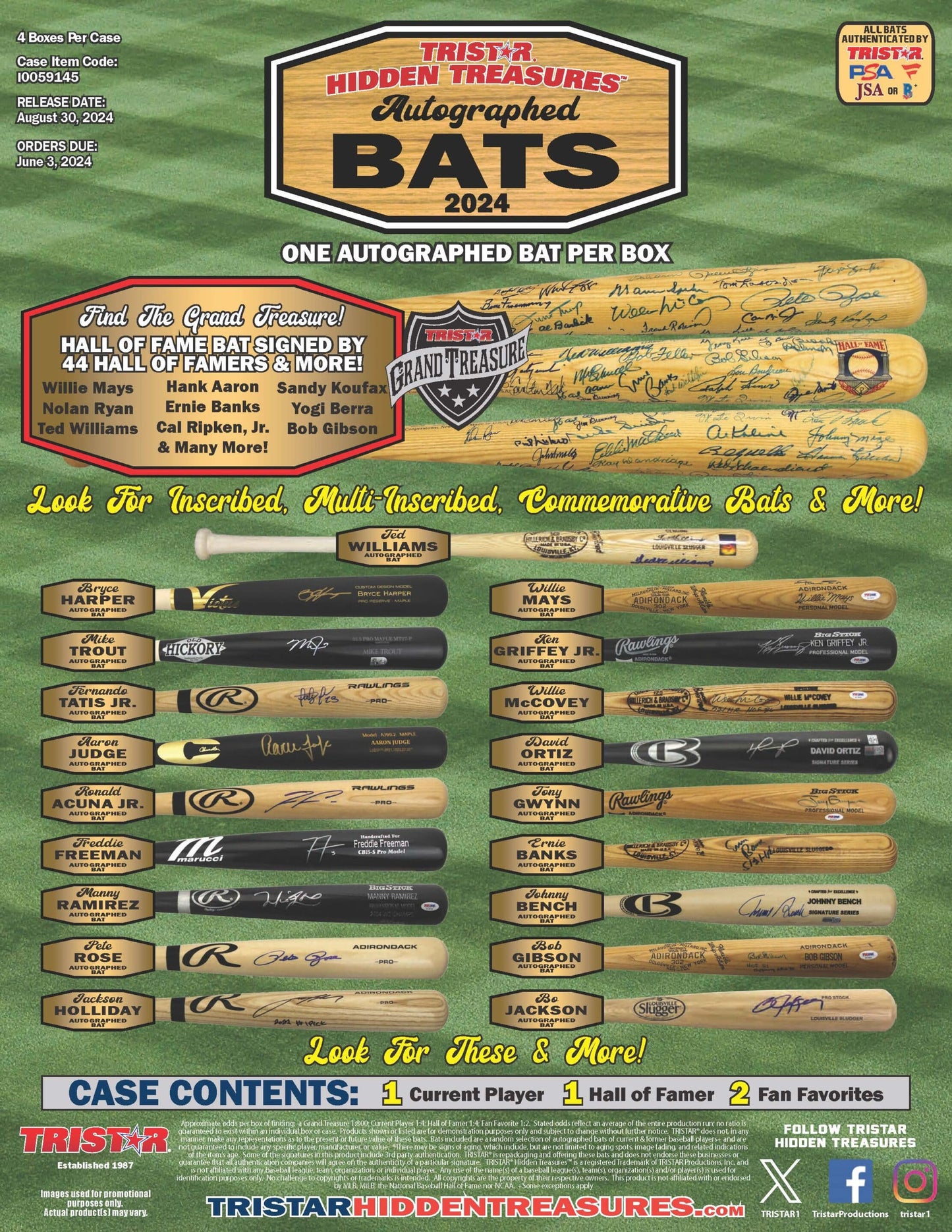 2024 Hidden Treasures Autographed Baseball Bat