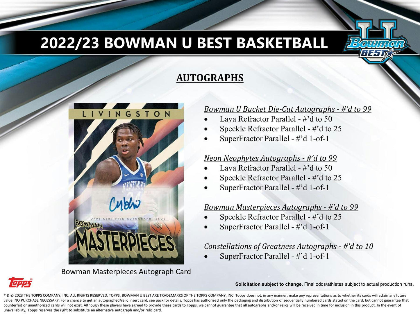 2022-23 Bowman University's Best Basketball Hobby Box