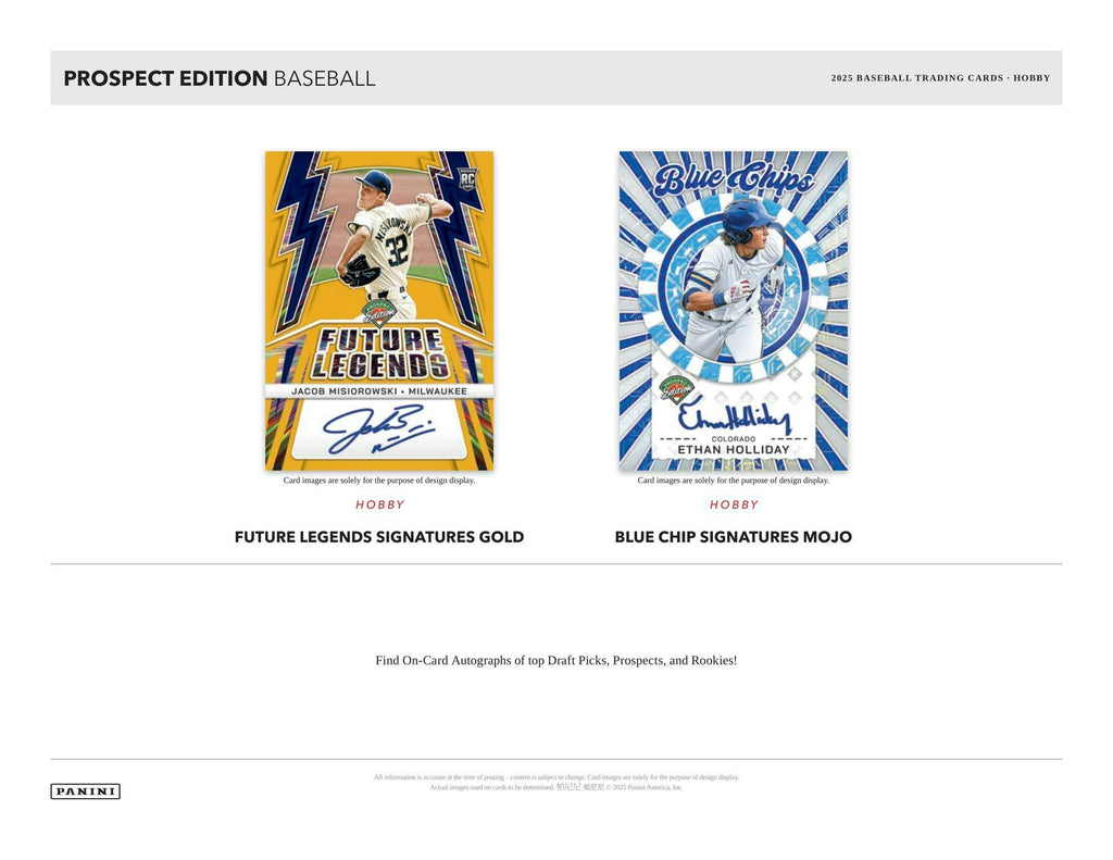2025 Panini Prospect Edition Baseball Hobby