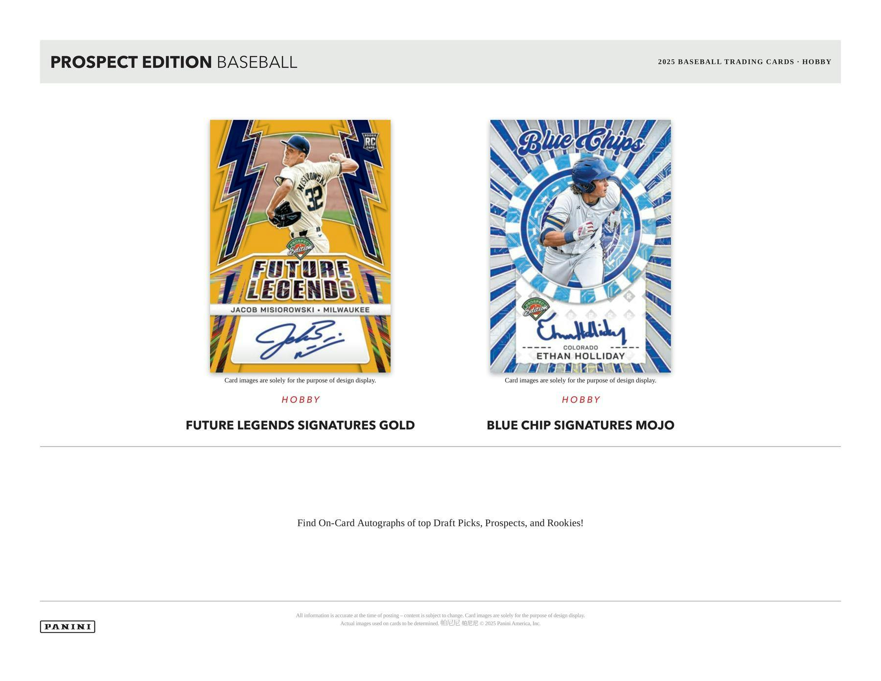 2025 Panini Prospect Edition Baseball Hobby