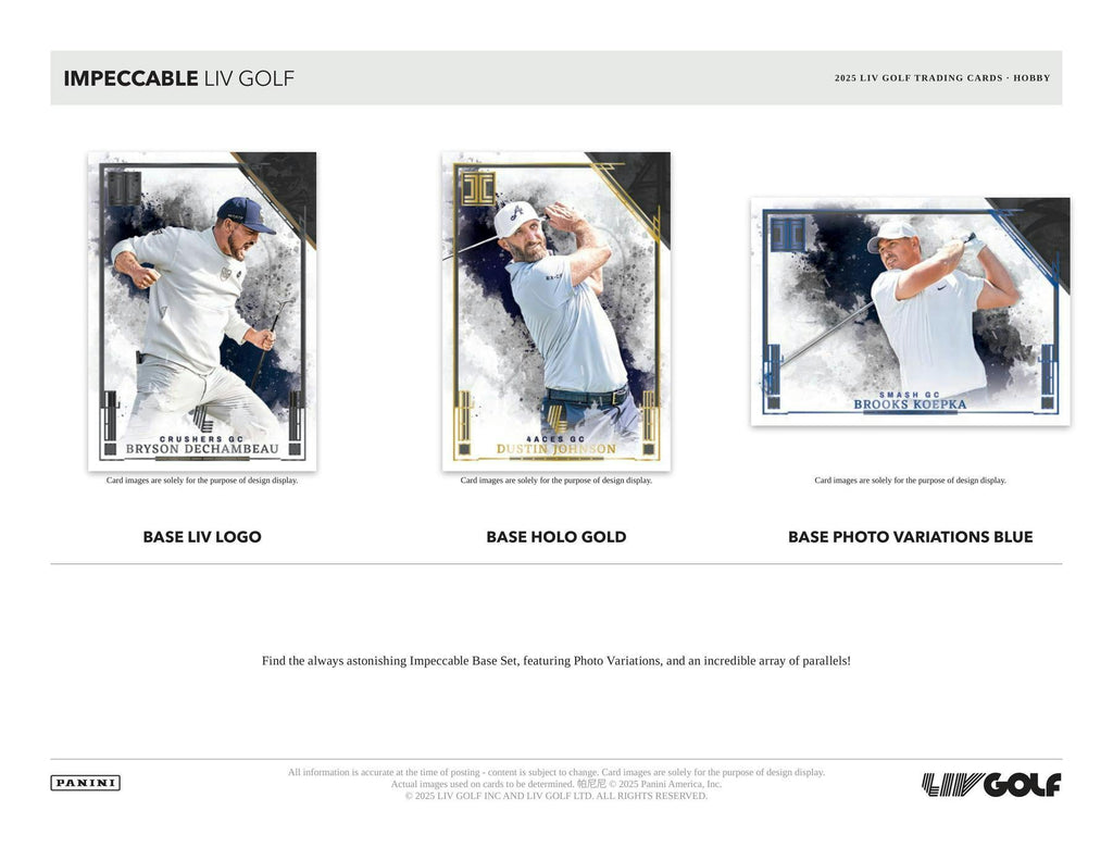 2025 Panini Impeccable LIV Golf Hobby 3-Box Case