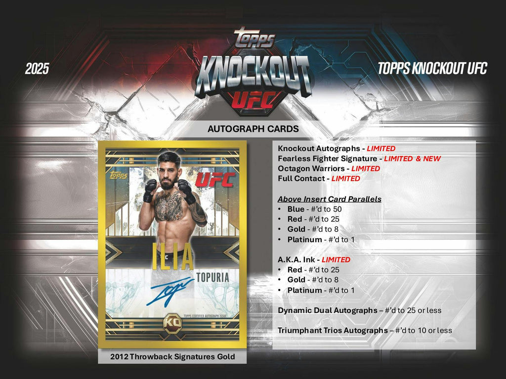 2025 Topps Knockout UFC Hobby Box (10/24)