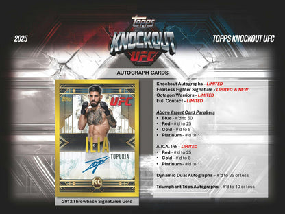 2025 Topps Knockout UFC Hobby Box (10/24)