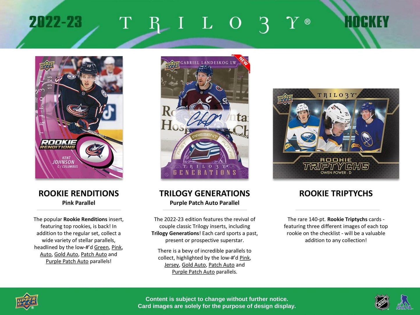 2022-23 Upper Deck Hockey Trilogy, Hobby Box