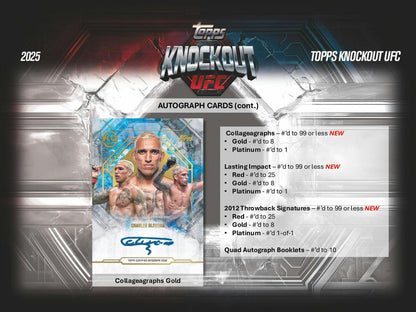 2025 Topps Knockout UFC Hobby Box (10/24)