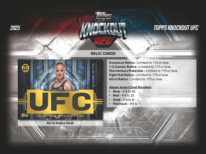 2025 Topps Knockout UFC Hobby Box (10/24)