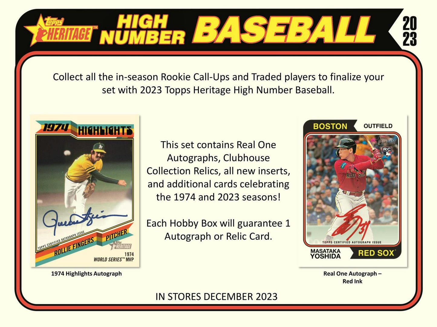 2023 Topps Heritage Baseball High Number, Hobby Box