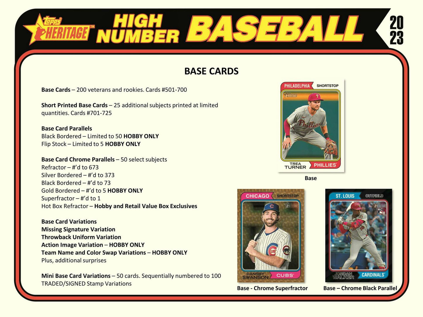 2023 Topps Heritage Baseball High Number, Hobby Box