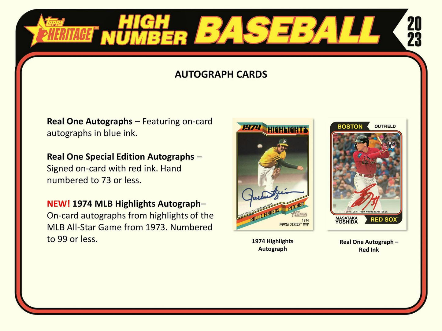 2023 Topps Heritage Baseball High Number, Hobby Box