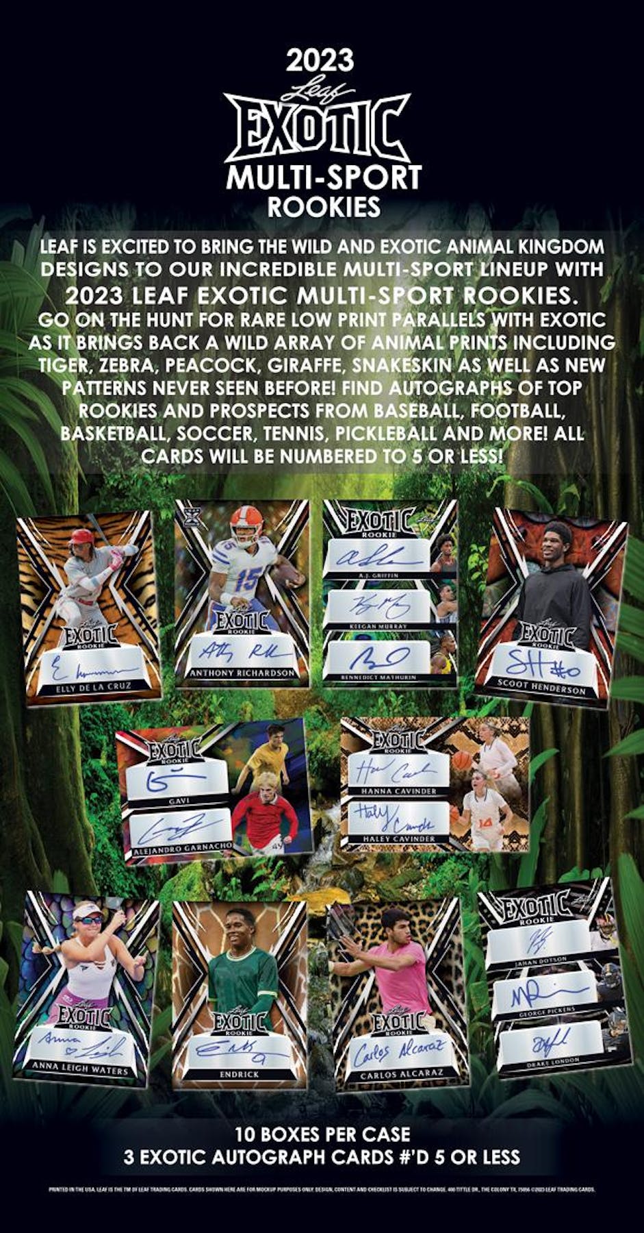 2023 Leaf Exotic Multi-Sport Young Stars Edition, Hobby Box