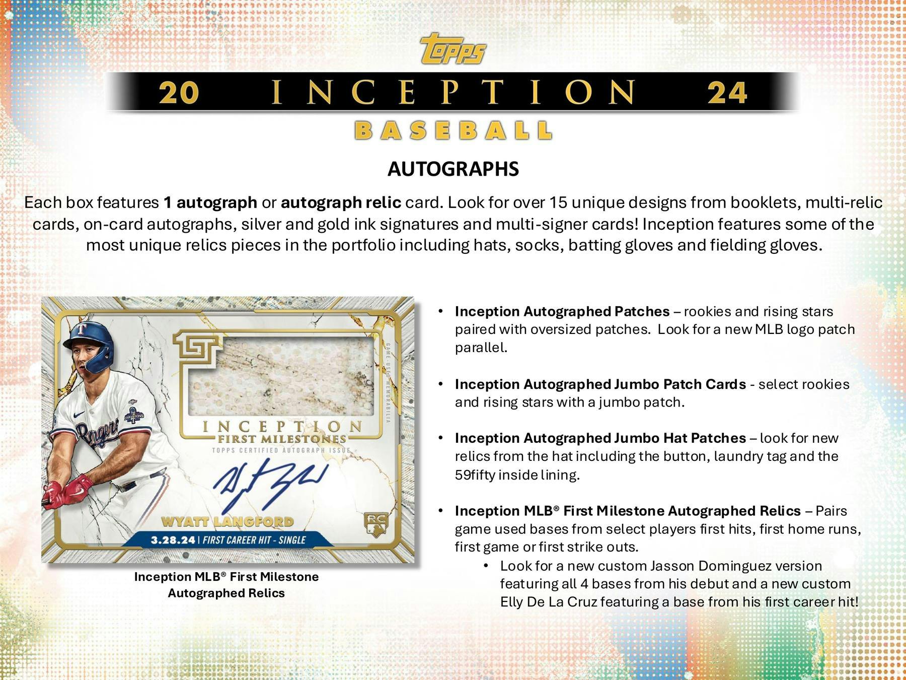 2024 Topps Inception Baseball Hobby Box (6/18)