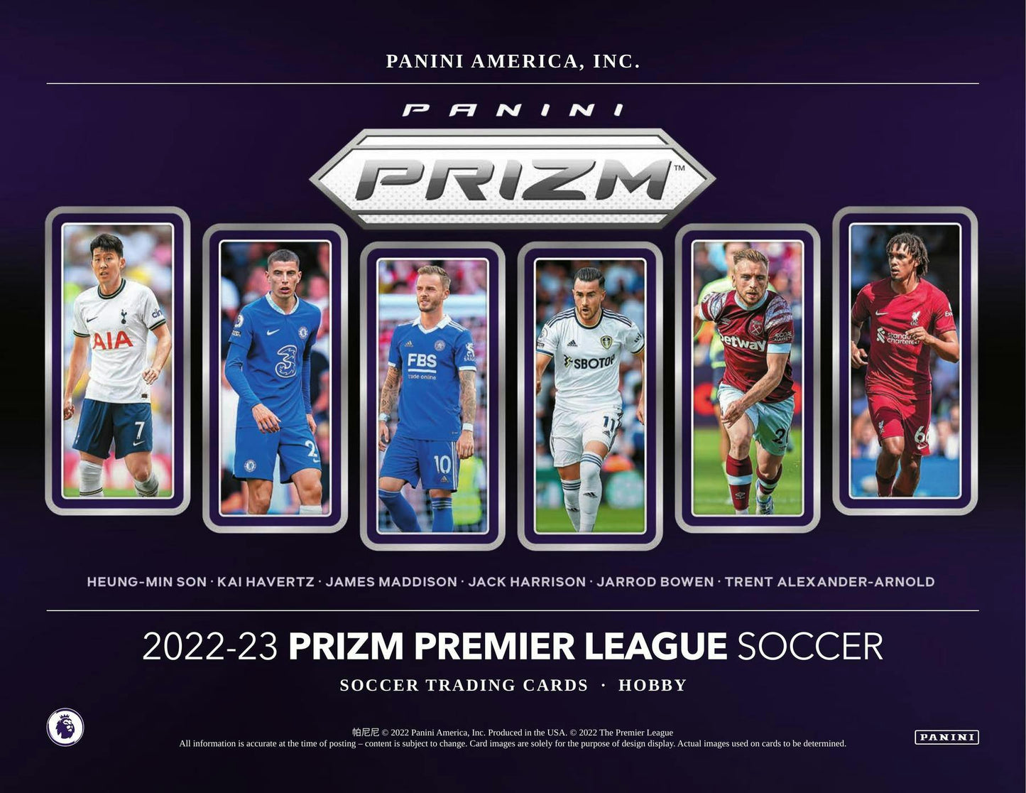 2022-23 Panini Prizm Premier League EPL Soccer, Hobby Box