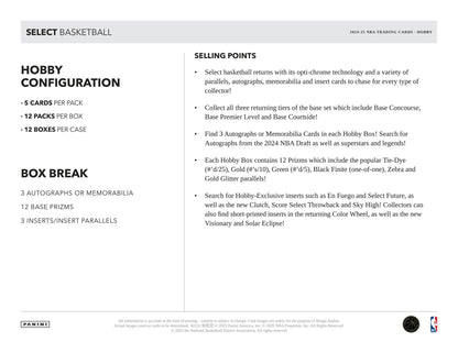 2024-25 Panini Select Basketball Hobby Pack