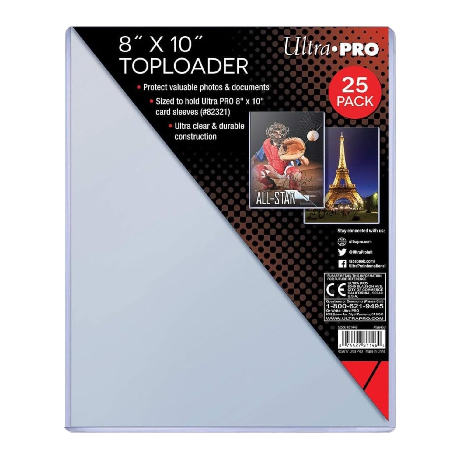 Ultra Pro Top Loaders for 8x10 Photo (1 Count)
