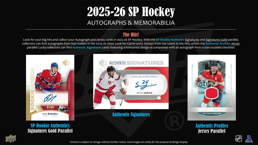 2025-26 Upper Deck SP Hockey 8-Pack Blaster Box