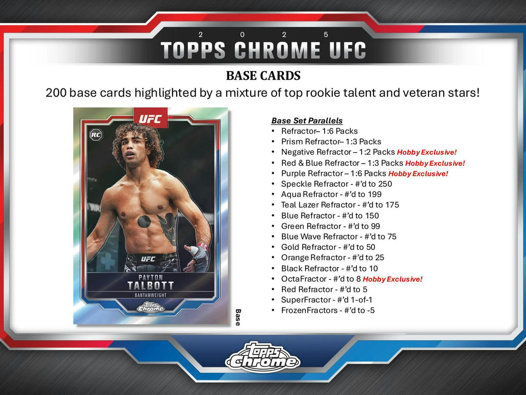 2025 Topps Chrome UFC Hobby Box (6/27)