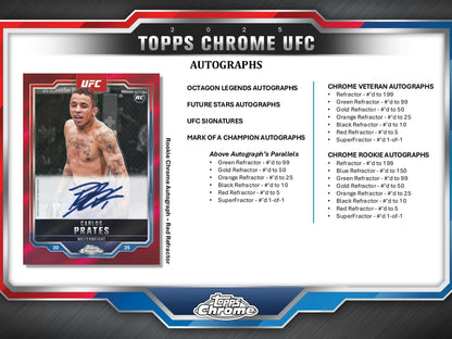 2025 Topps Chrome UFC Hobby Box (6/27)