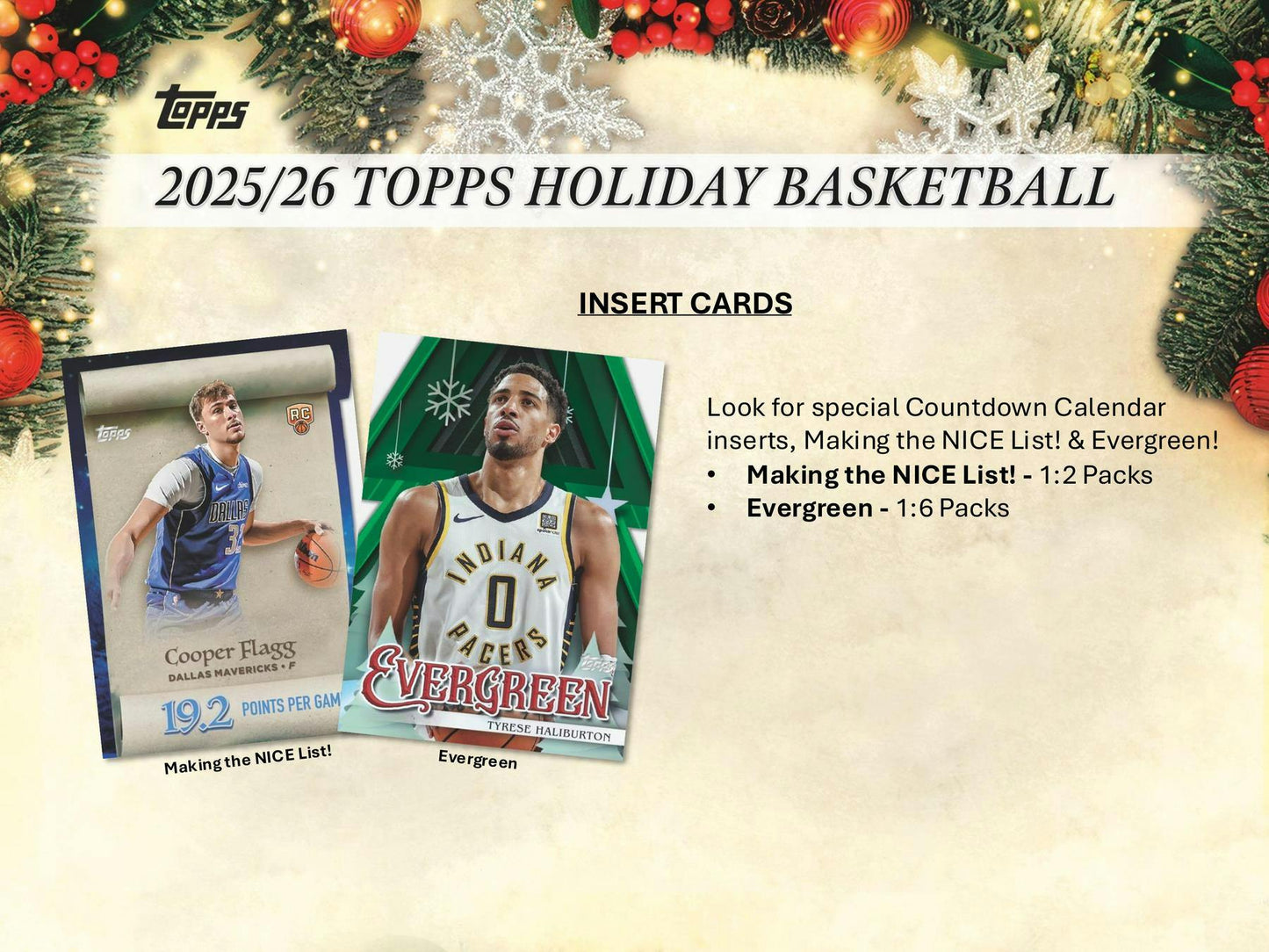 2025-26 Topps Holiday Basketball Countdown Calendar 8-Box Case (10/30)