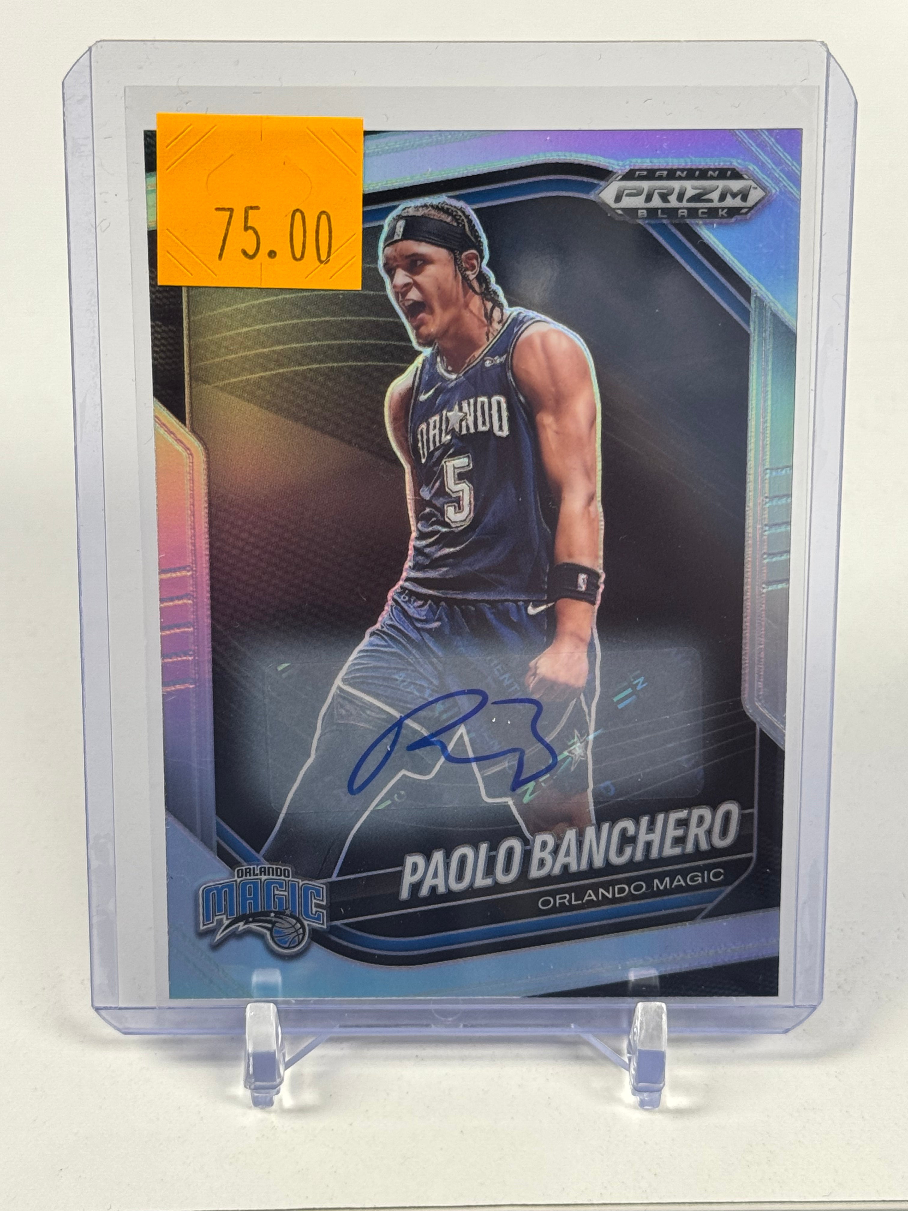 2024 PANINI PRIZM BLACK 117 PAOLO BANCHERO AUTOGRAPH SILVER PRIZM