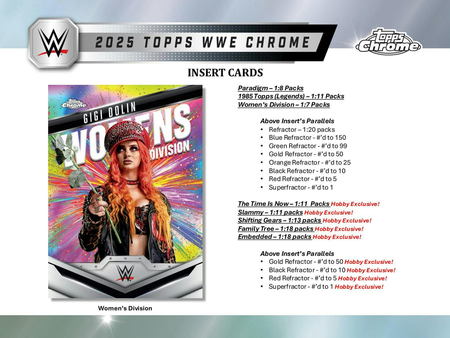 2025 Topps Chrome WWE Wrestling Hobby Box