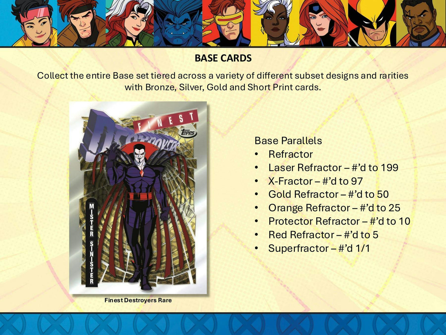 2025 Topps Finest X-Men '97 Hobby Box (Presell 2/26)