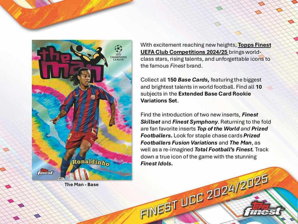 2024-25 Topps UEFA Club Competitions Finest Soccer Hobby Box