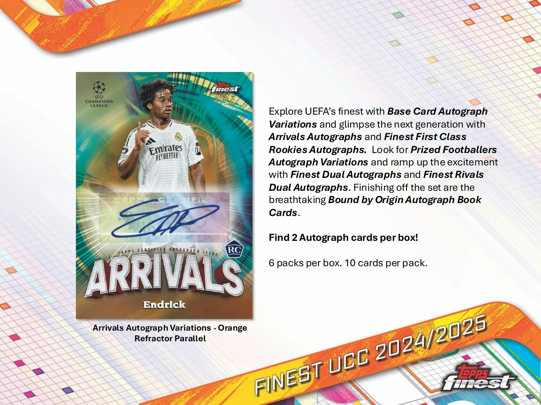 2024-25 Topps UEFA Club Competitions Finest Soccer Hobby Box