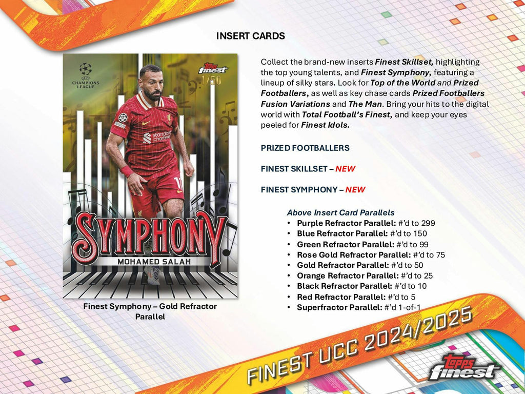 2024-25 Topps UEFA Club Competitions Finest Soccer Hobby Box