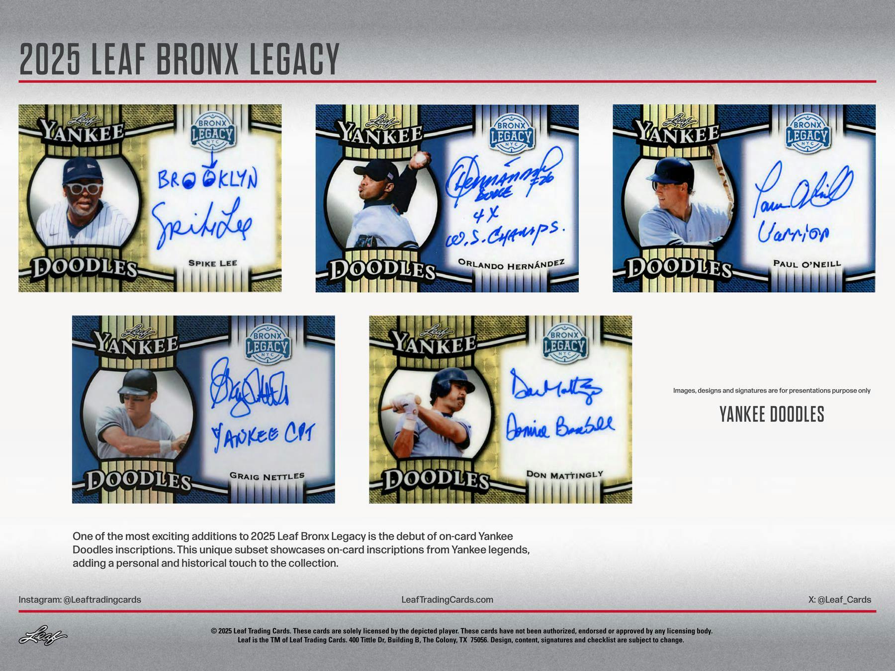 2025 Leaf Bronx Legacy Baseball Hobby 10-Box Case (10/29)