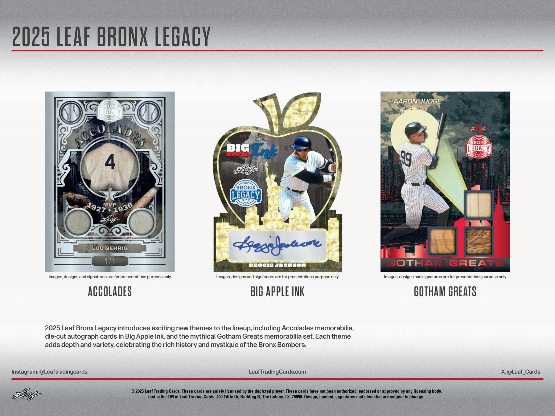 2025 Leaf Bronx Legacy Baseball Hobby 10-Box Case (10/29)