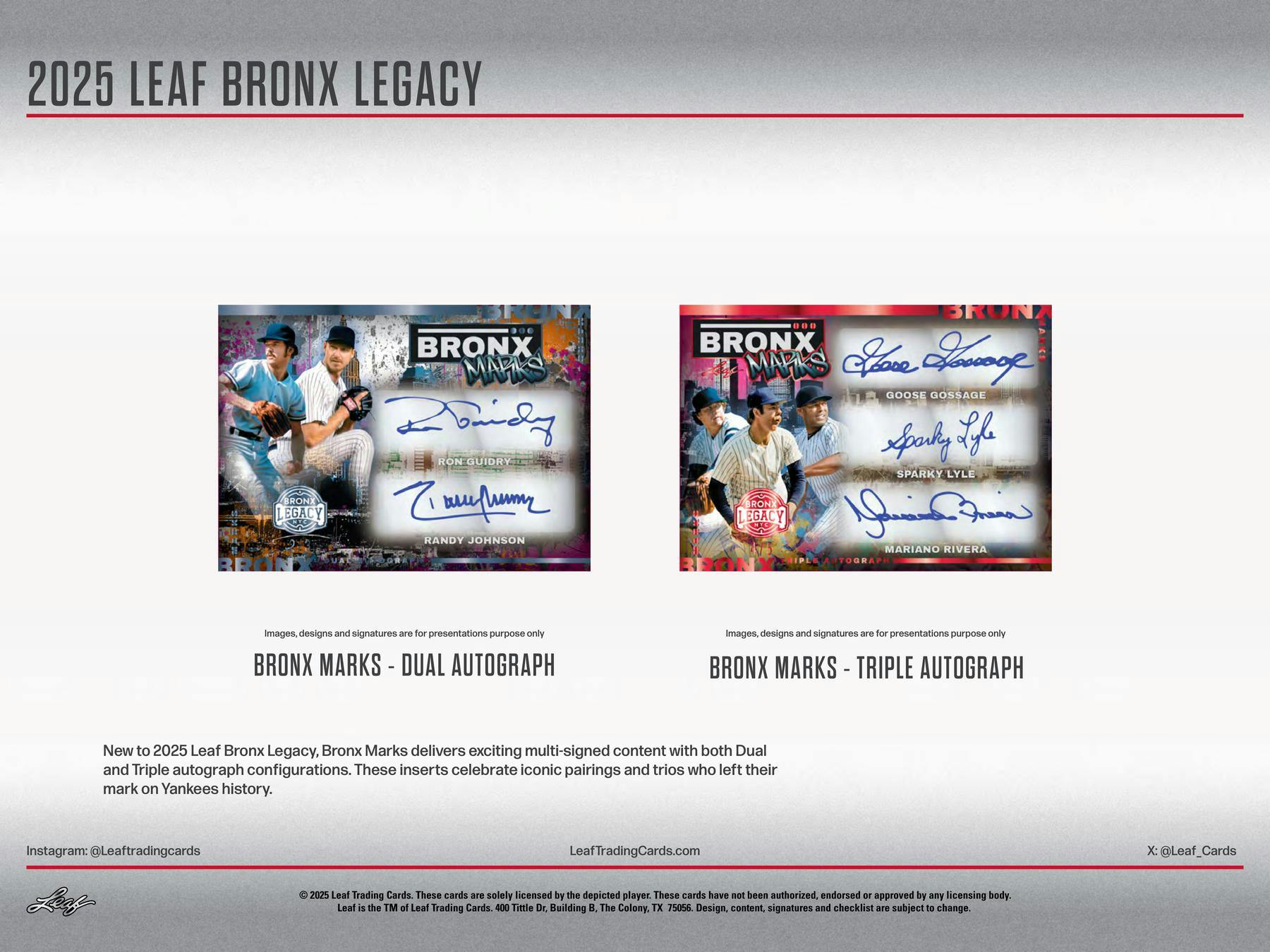 2025 Leaf Bronx Legacy Baseball Hobby 10-Box Case (10/29)