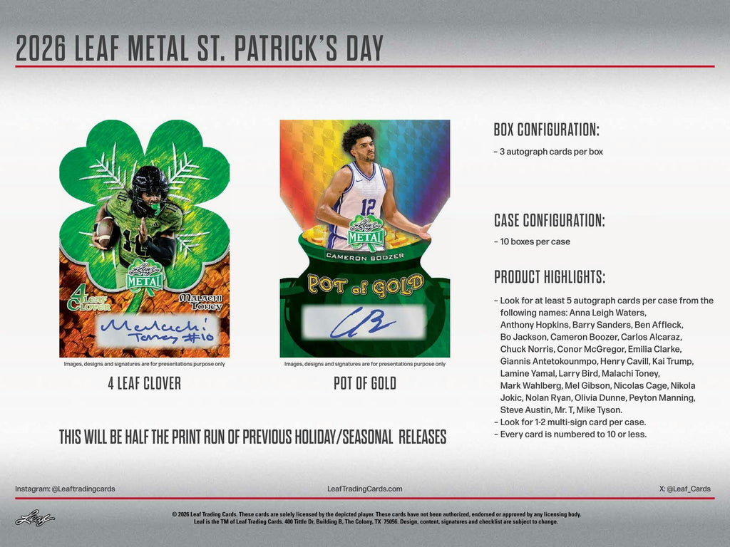 2026 Leaf Metal St. Patrick's Day Hobby Box