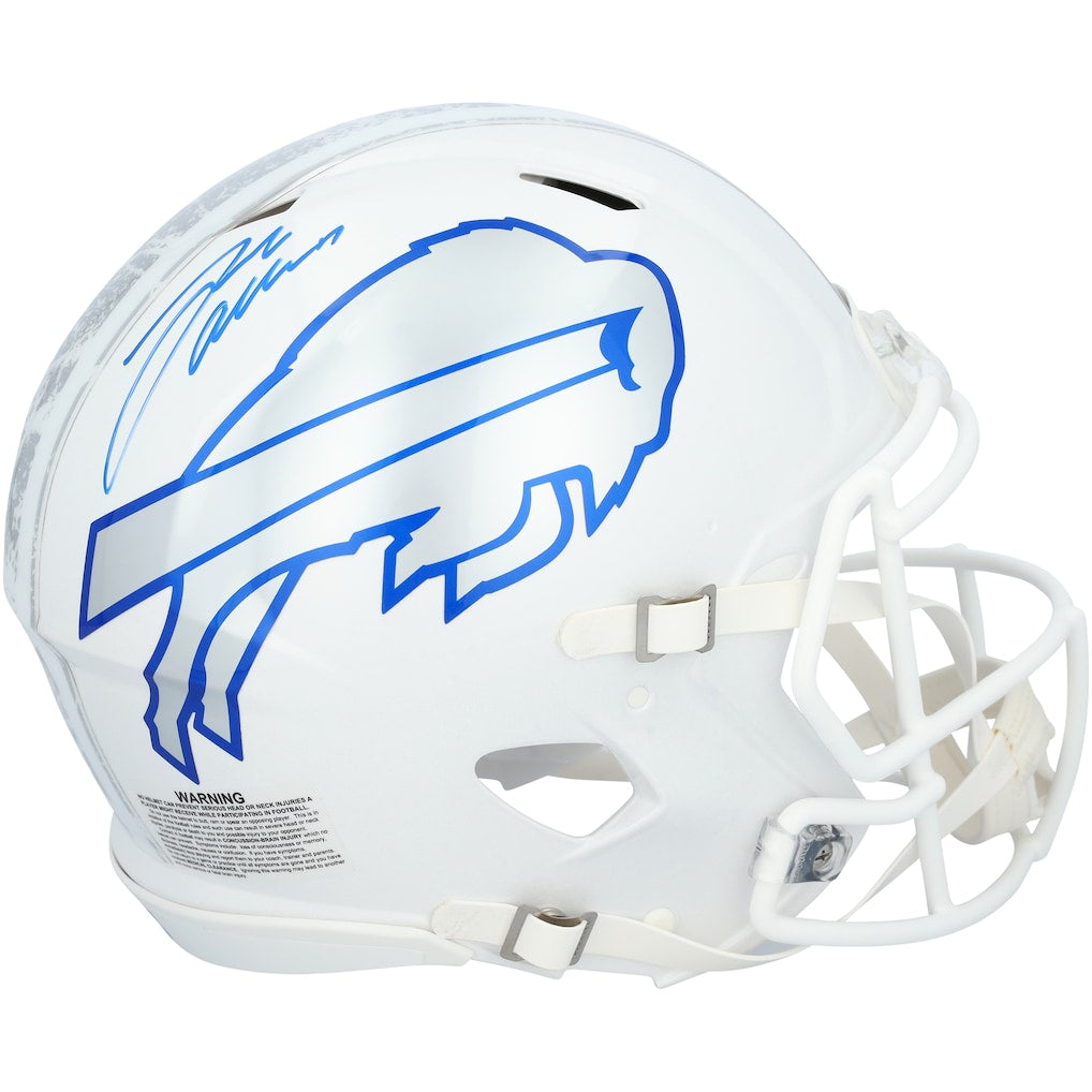 Josh Allen Buffalo Bills Autographed Fanatics Authentic Riddell 2025 Rivalry Speed Authentic Helmet