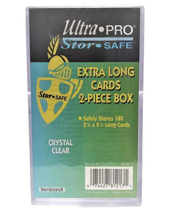Ultra Pro Extra Long Cards 2 Piece Box Crystal Clear Box