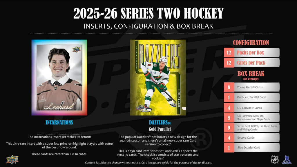 2025-26 Upper Deck Series 2 Hockey Hobby Box
