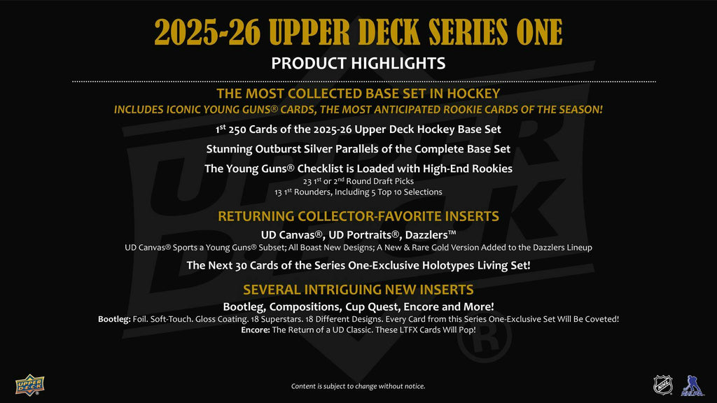 2025-26 Upper Deck Series 1 Hockey 4-Pack Blaster Box