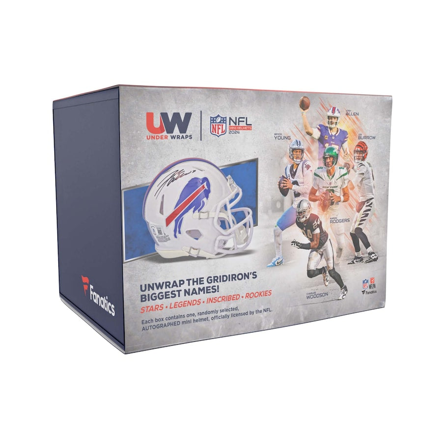 2024 Fanatics Authentic Under Wraps Autographed NFL Single Mini Helmet, Hobby Box